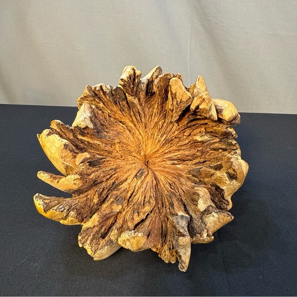 Vintage Handcrafted Burl Wood Ram Sculpture - Picture 9 of 10